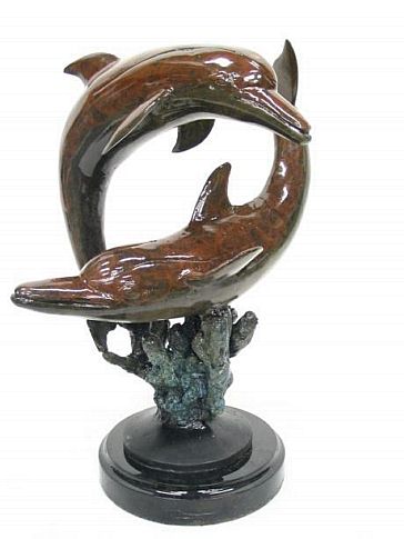 Twisting Dolphins Sculpture