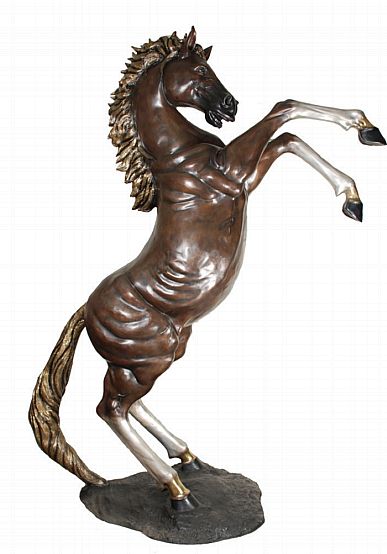 Large Prancing Horse Sculpture