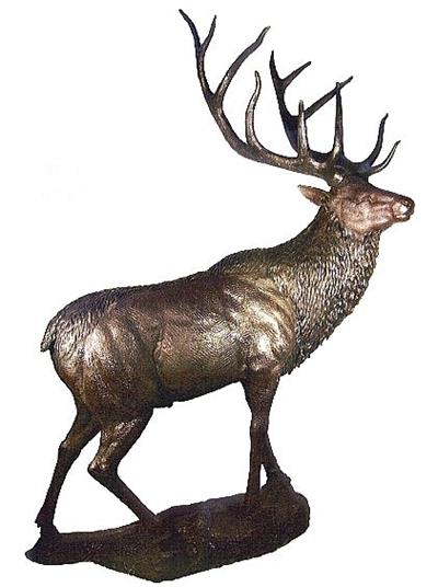 Large Reindeer on Base Sculpture