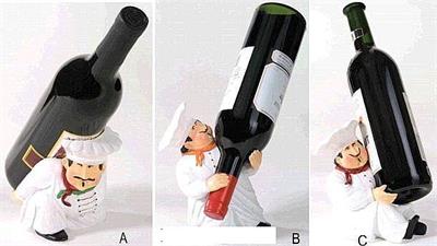 Chef Wine Bottle Holder - Set of 3