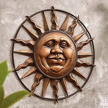 Large Happy Sun Wall Plaque