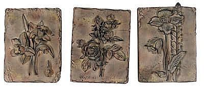 Set of 3 Floral Tiles