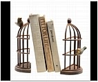 Birds Out of a Cage Bookends