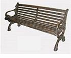 Virginia's Bronze Bench with Backrest