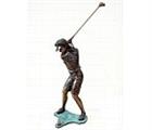 Young Lady Golfer Making a Swing Statue