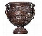 Garland Urn with Cherubs - Bronze