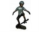 On the Skateboard Boy Sculpture