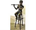 Girl Playing Flute Sculpture