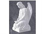 Kneeling Angel in Mourning Marble Sculpture