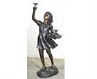 Dainty Girl with Birds Sculpture