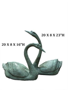 Bronze Geese Sculptures Set