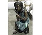 Shy Little Girl Statue