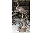 Attentive Heron Sculpture