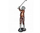 Tough Golfer Frog Statue