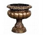 Bronze Tudor Urn with Leaf Designs