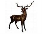 Life Size Attentive Male Deer Sculpture