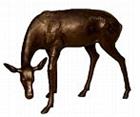 Grazing Female Deer Sculpture