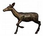 Bronze Walking Female Deer Sculpture