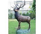 Standing Elk on Boulder Bronze Sculpture