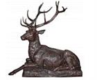 Resting Bronze Buck Sculpture