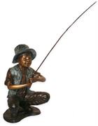 Fishing Boy Bronze Statue