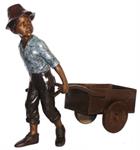 Gardening Boy Bronze Statue