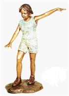 Walking Boy Bronze Sculpture