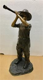 Boy with Telescope Bronze Statue