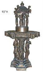 Carmela Estate Fountain with Ladies and Cherubs - Bronze