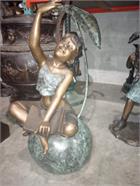 Lisa Reading Girl Bronze Statue