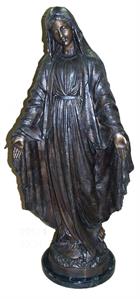 Virgin Mary with Outstretched Arms Bronze Statue