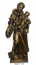 Saint Anthony of Padua with Child Bronze Sculpture