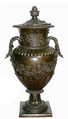 2 Handle Paloma Bronze Urn with Lid