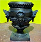 Bronze Greek Urn with Floral and Female Designs