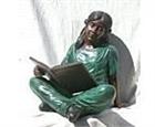 Happy Reading Girl Sculpture