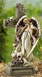 Angel by the Cross Figurine