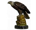 Watchful Eagle on the Rocks Sculpture