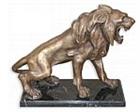 Tabletop Roaring Lion Statue