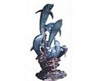 7 Bottlenose Dolphins Fountain Sculpture