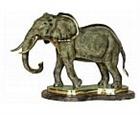 Royal Elephant Statue with Gold Trim