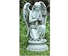 Kneeling Angel Sculpture on Pedestal