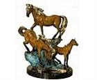 Trekking Horses Bronze Sculpture