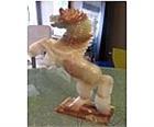 Onyx Horse Statue in Greenish Cream Finish