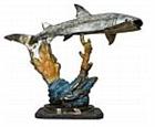 Shark Amongst the Corals Bronze Sculpture