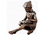 Bronze Reading Girl with Book