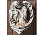 Angel with Roses Bird Feeder Wall Sculpture