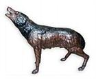 Frightened Wolf Sculpture