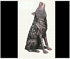 Howling Wolf Sculpture - Bronze