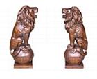 Grand Lion Statues Pair