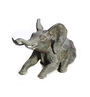 Playful Elephant Sculpture Crouching